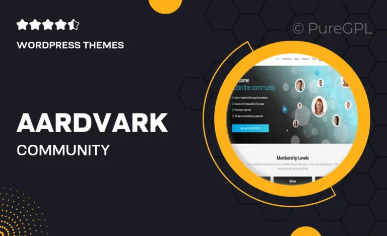 aardvark community membership buddypress theme