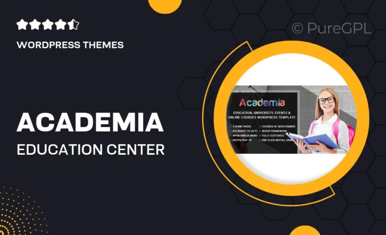 academia education center wordpress theme