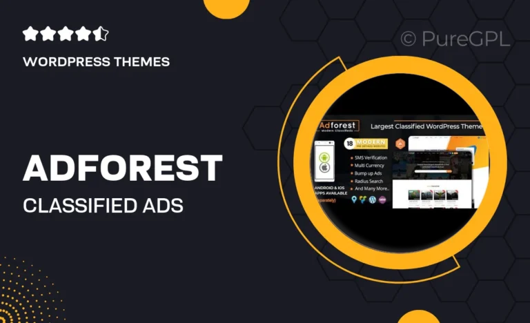 adforest classified ads wordpress theme