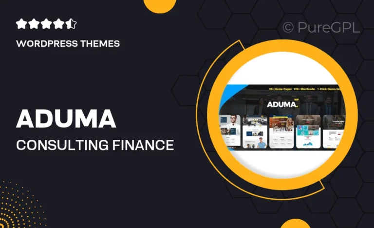 aduma consulting finance business wordpress theme