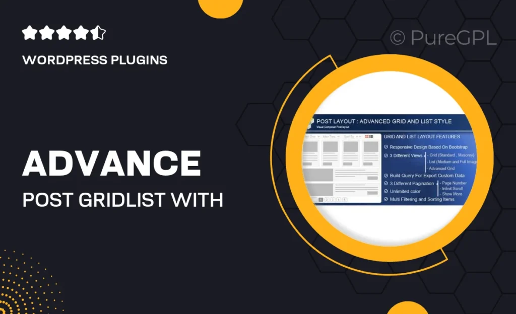 Advance Post Grid/List with custom filtering for Visual Composer 14 Advance Post Grid/List with custom filtering for Visual Composer