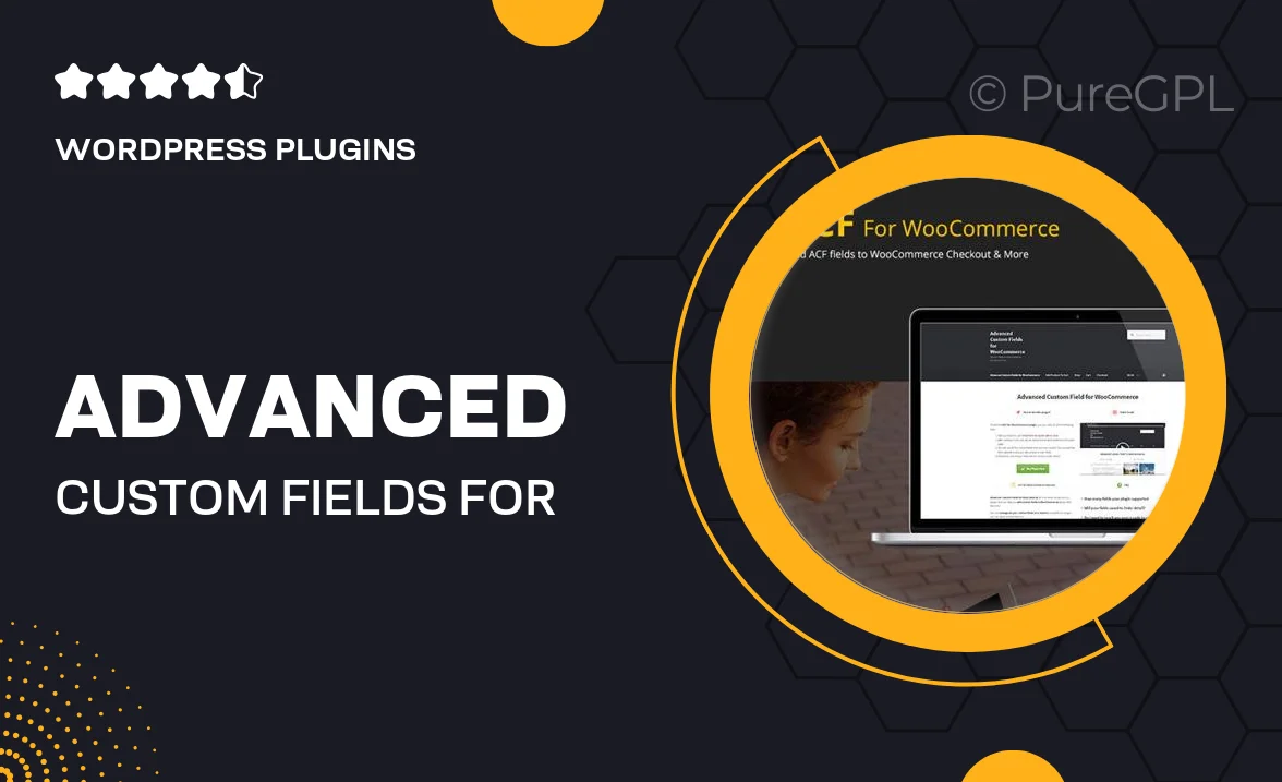 Advanced Custom Fields for WooCommerce