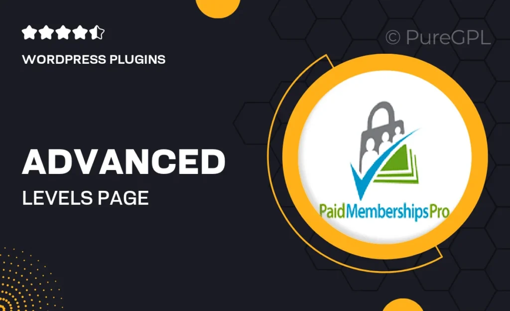 Advanced Levels Page Shortcode