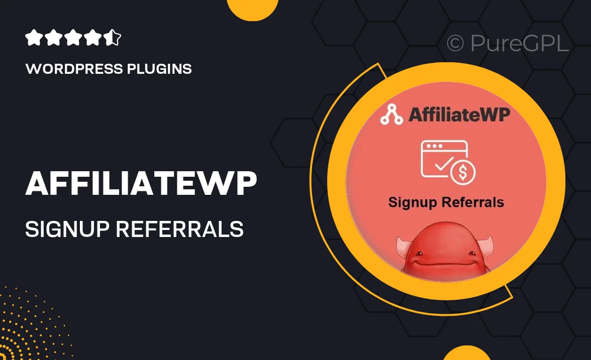 AffiliateWP – Signup Referrals