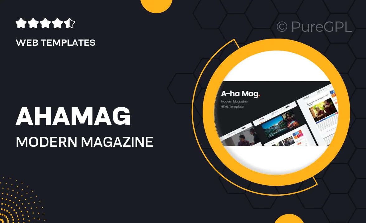 AhaMag | Modern Magazine HTML Template