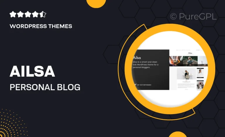 ailsa personal blog wordpress theme