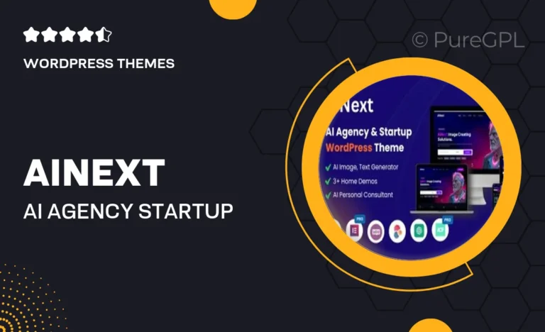 ainext ai agency startup wordpress theme