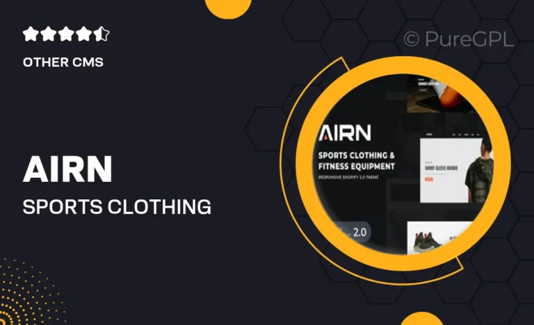 airn sports clothing fitness equipment shopify theme