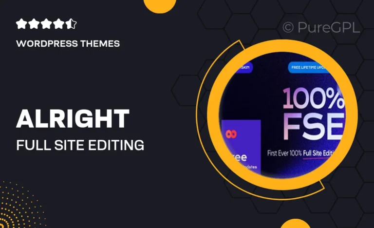 alright full site editing business wordpress theme