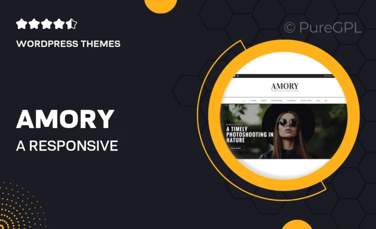 amory a responsive wordpress blog theme