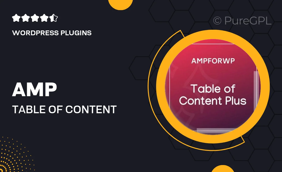 AMP Table of Content Plus for AMP