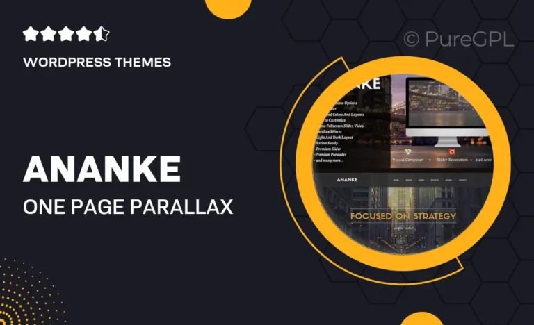 ananke one page parallax wordpress theme