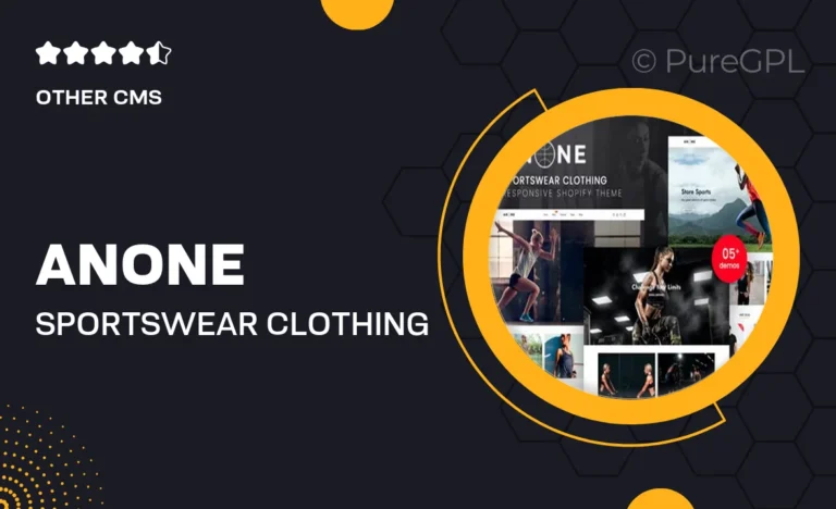 anone sportswear clothing shopify theme
