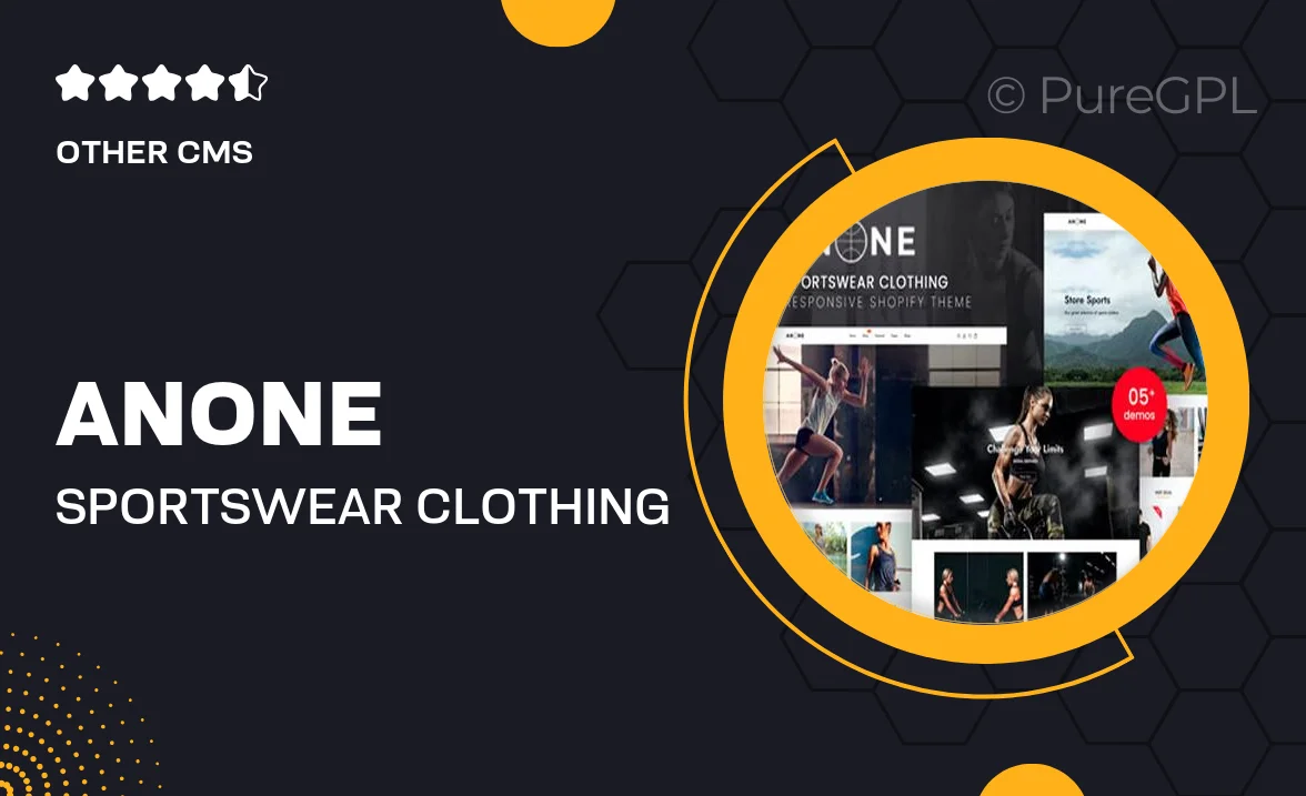 Anone – Sportswear Clothing Shopify Theme
