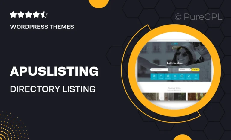 apuslisting directory listing wordpress theme