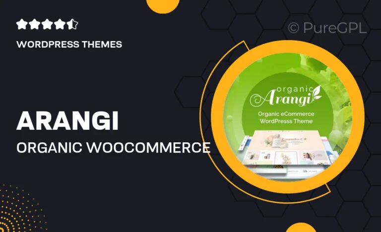 arangi organic woocommerce theme
