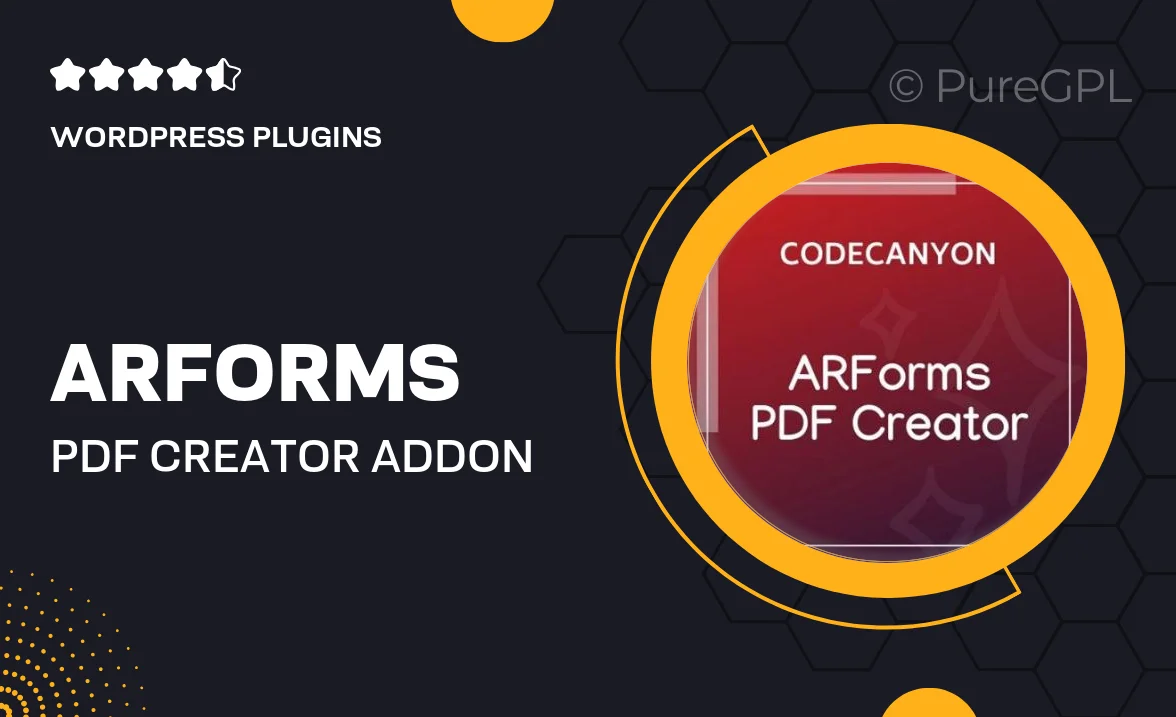 ARForms – PDF Creator Addon