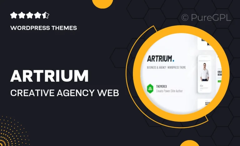 artrium creative agency web studio wordpress theme