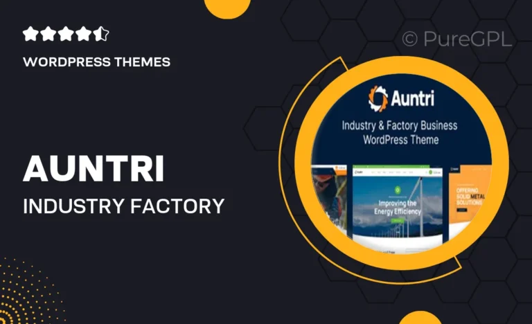 auntri industry factory wordpress theme