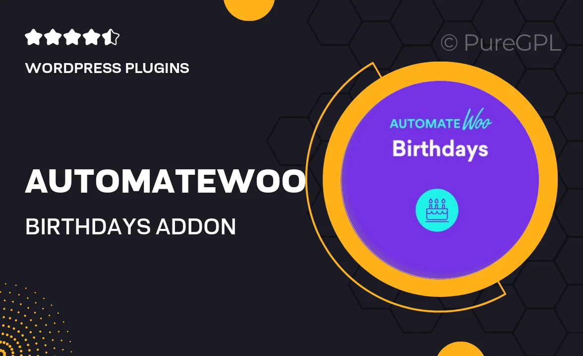 AutomateWoo – Birthdays Add-on