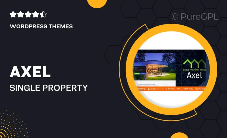axel single property real estate theme