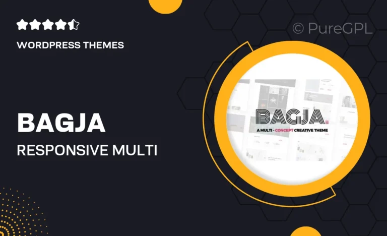 bagja responsive multi concept one page portfolio theme