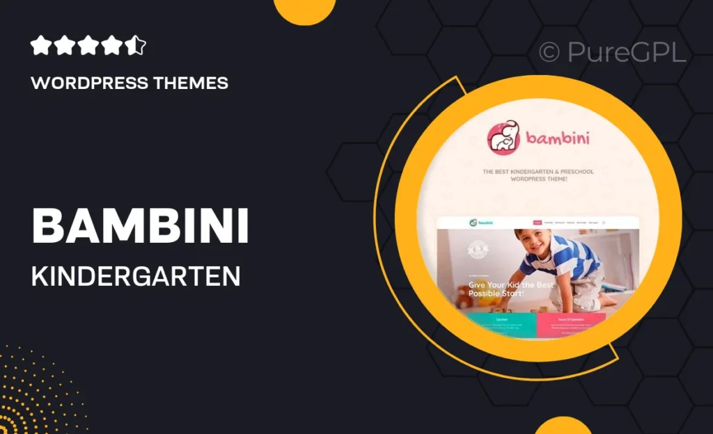 Bambini – Kindergarten & Pre-School Theme 24 Bambini – Kindergarten & Pre-School Theme