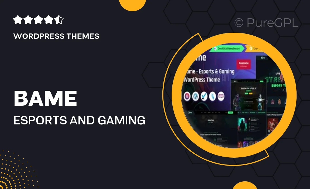 Bame – eSports and Gaming WordPress Theme