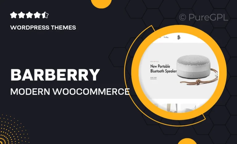 barberry modern woocommerce theme