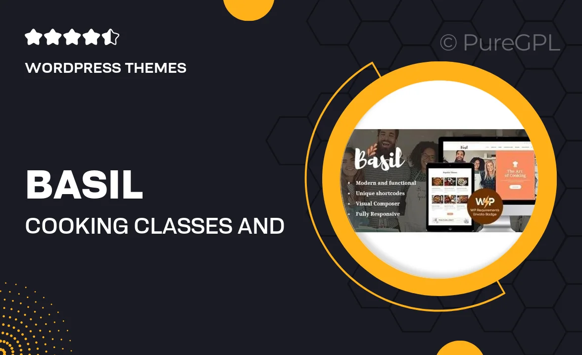 Basil | Cooking Classes and Workshops WP Theme