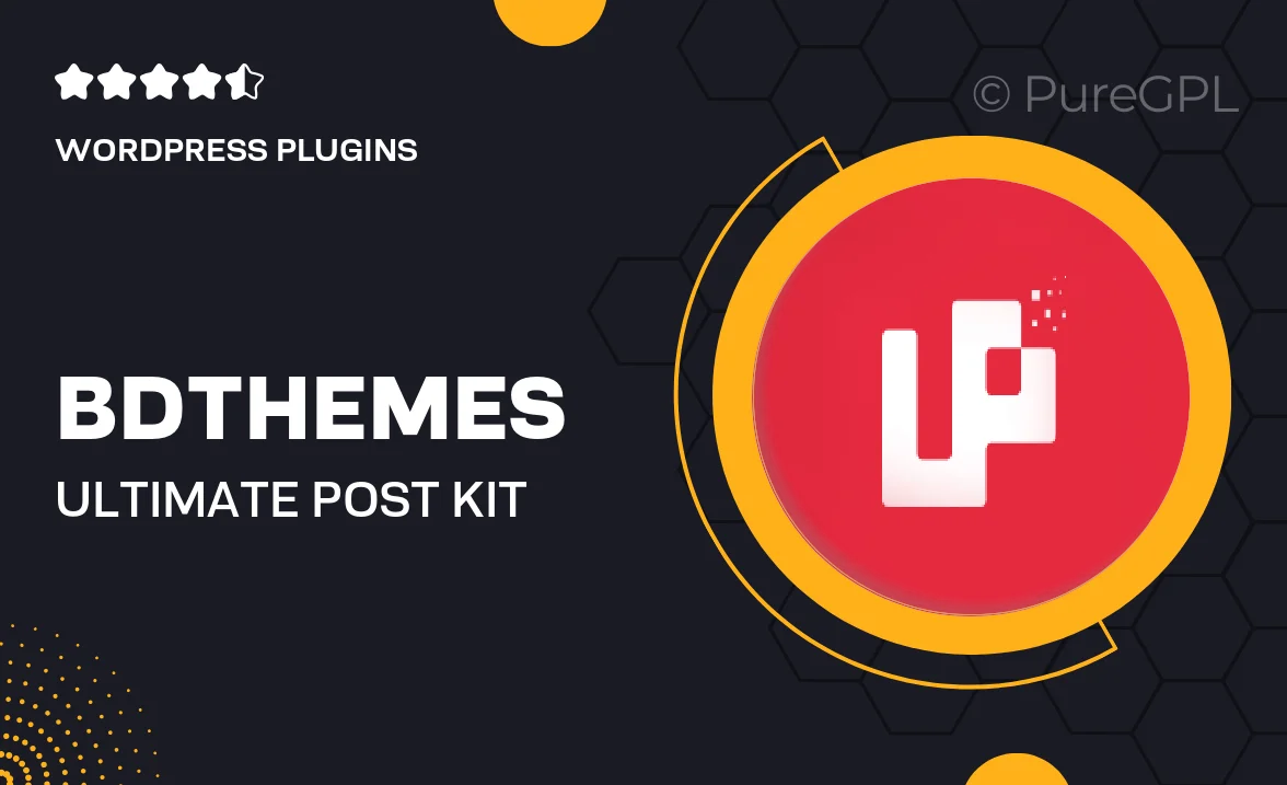 BdThemes | Ultimate Post Kit Pro for Elementor + Templates