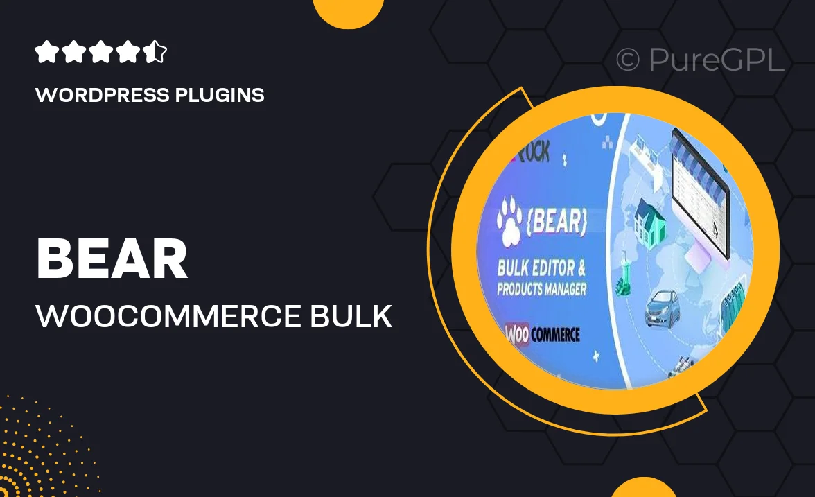 BEAR – WooCommerce Bulk Edit and Products Manager Professional – Products bulk edit