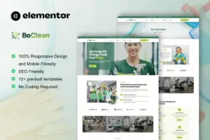 BeClean – Cleaning Service Company Elementor Template Kit