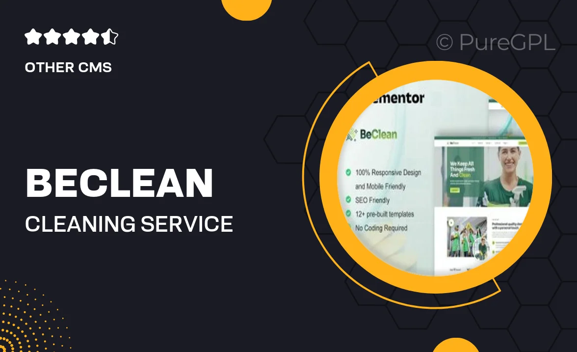 BeClean – Cleaning Service Company Elementor Template Kit