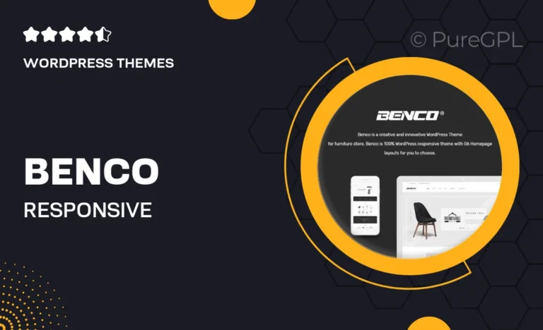 benco responsive furniture woocommerce wordpress theme
