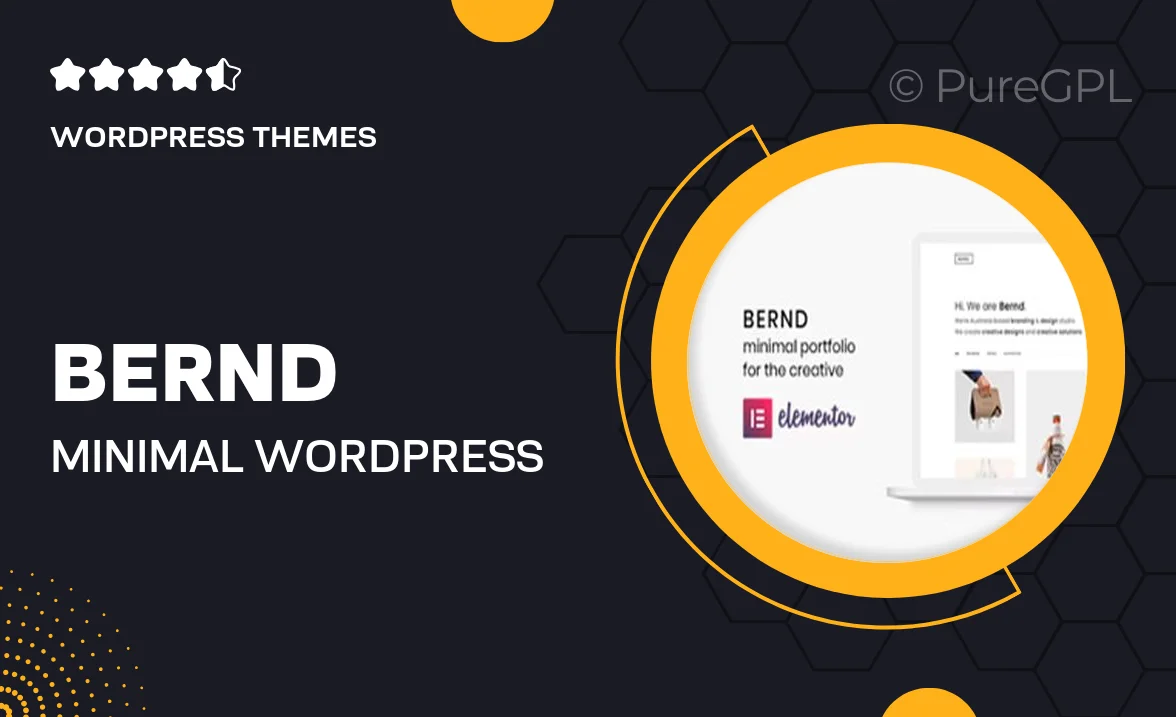 Bernd – Minimal WordPress Portfolio Theme