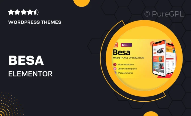 besa elementor marketplace woocommerce theme
