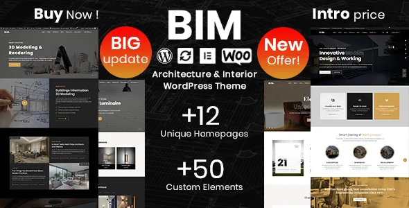 bim architecture interior design elementor wordpress theme 1