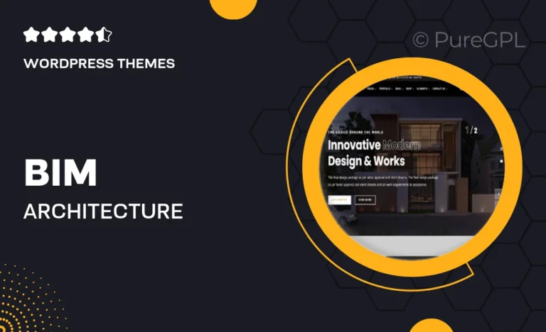 bim architecture interior design elementor wordpress theme