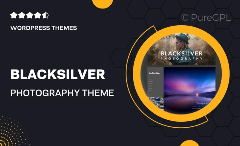 blacksilver photography theme for wordpress