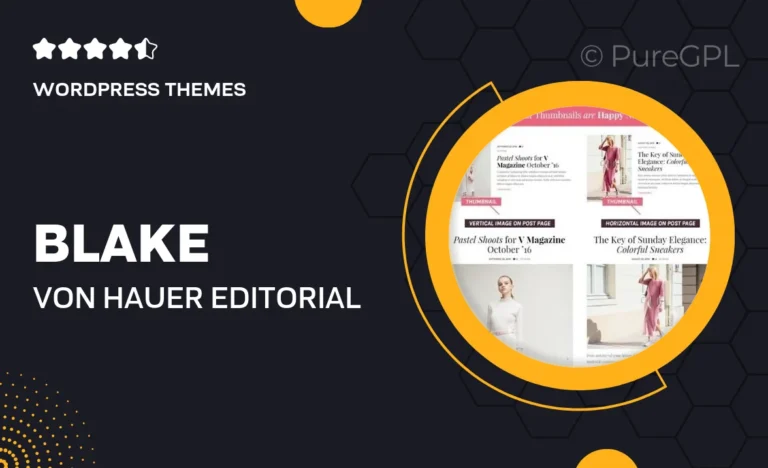 blake von hauer editorial fashion magazine theme