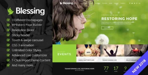 blessing responsive wordpress theme for church websites 1