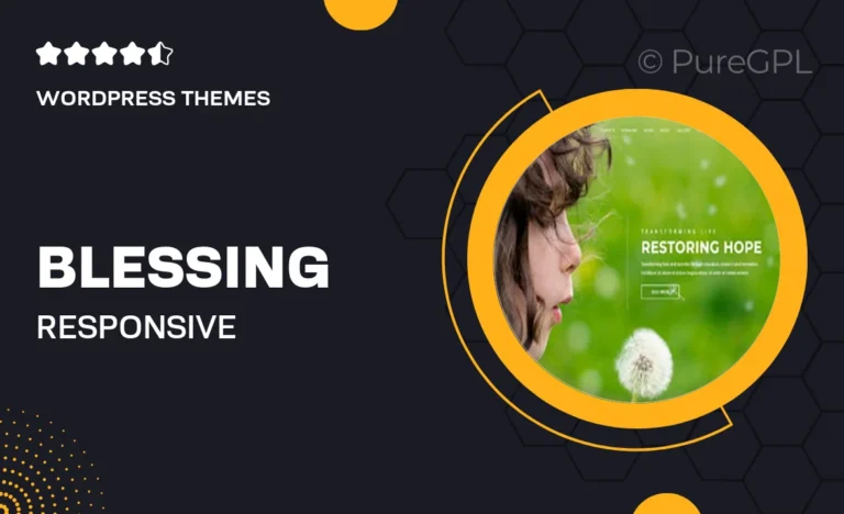 blessing responsive wordpress theme for church websites