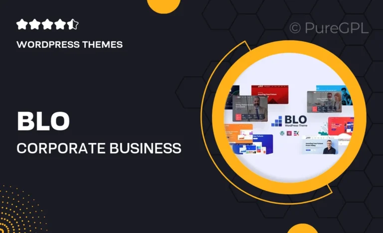 blo corporate business wordpress theme