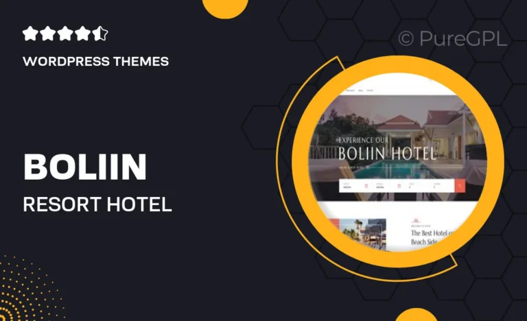 boliin resort hotel booking wordpress theme