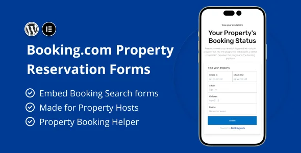 bookingcom property reservation forms for elementor