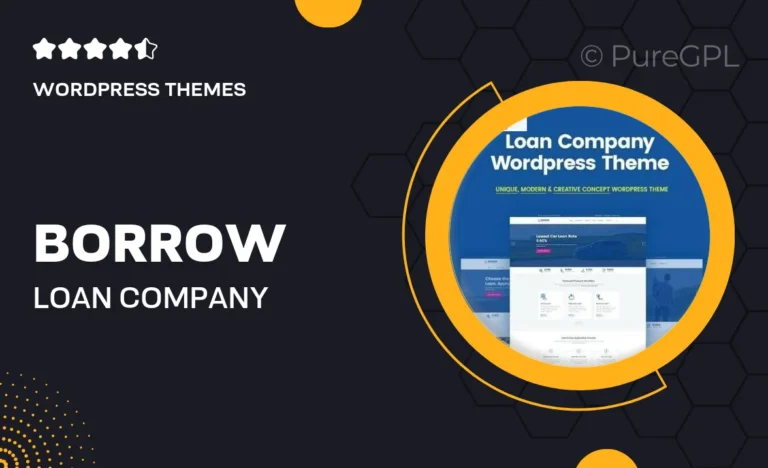 borrow loan company responsive wordpress theme