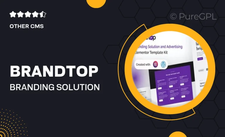 brandtop branding solution advertising elementor template kit