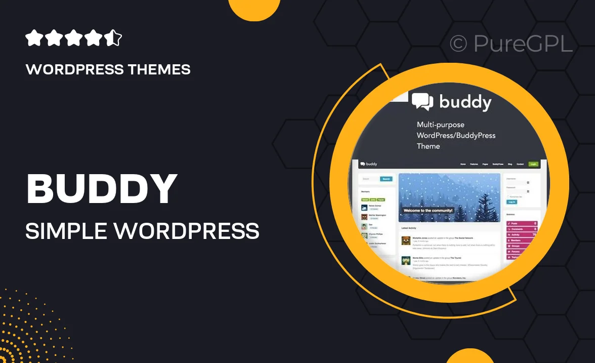 Buddy: Simple WordPress & BuddyPress Theme