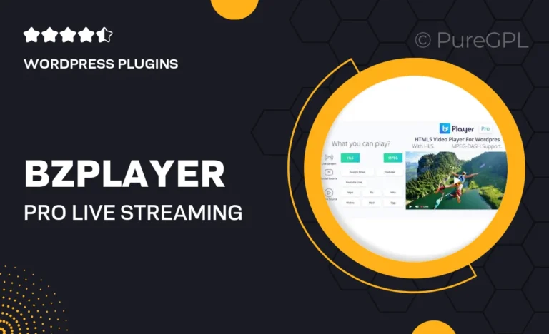 bzplayer pro live streaming player wordpress plugin